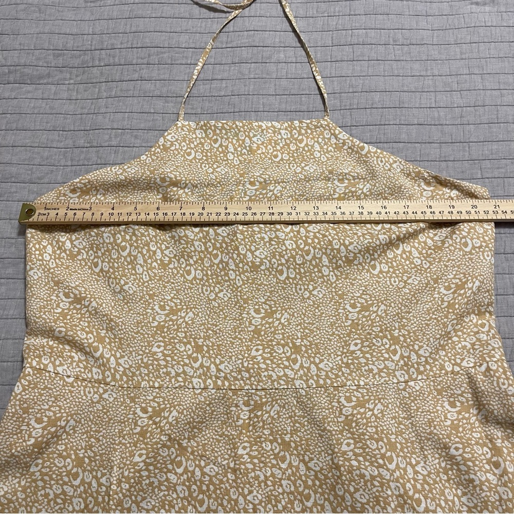 Gap Natural Cheetah Print Halter Neck Mini Dress Size 18 - Picture 3 of 11